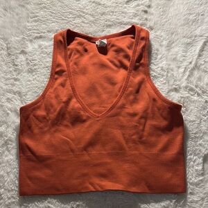 Orange Sleeveless Women's Top
